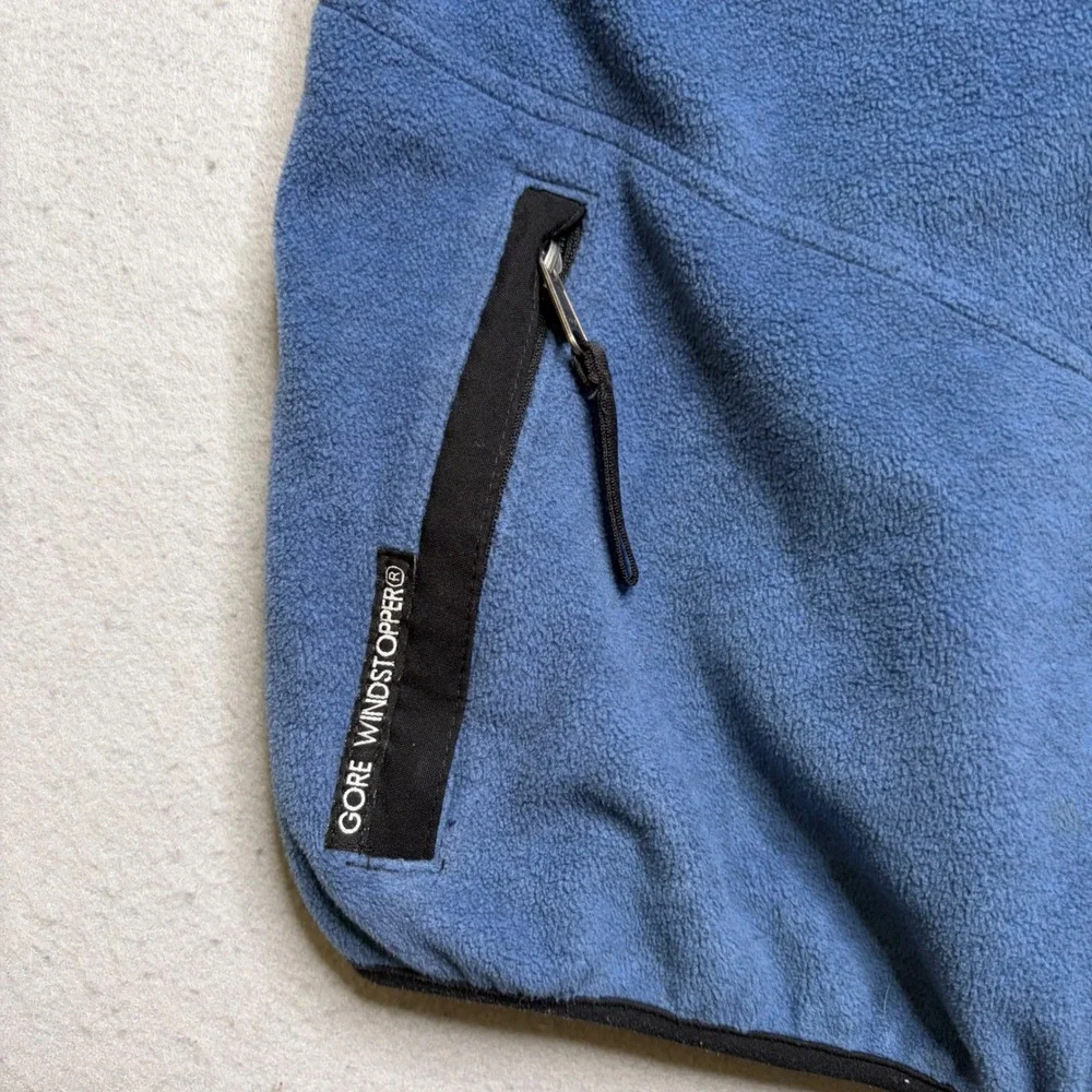 Mountain Hardwear Fleece Vest Mens L Blue Gore Windstopper Vintage 90s USA Made